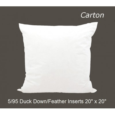 5/95 Duck Down/Feather Inserts 20 (inch) x 20 (inch) - Carton of 10 - OUT OF STOCK
