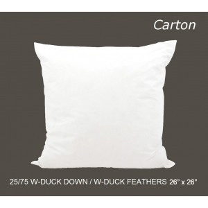 25/75 Duck Down/Feather Inserts 26 (inch) x 26 (inch) - Carton of 10