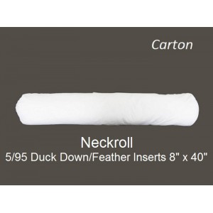 5/95 Duck Down/Feather Inserts 8 (inch) x 40 (inch) Neckroll - Carton of 10