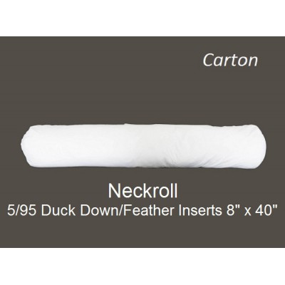 5/95 Duck Down/Feather Inserts 8 (inch) x 40 (inch) Neckroll - Carton of 10 - OUT OF STOCK