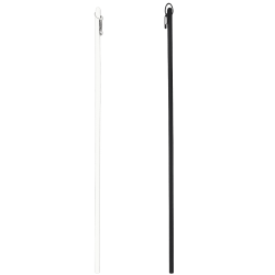 White Fiber-glass Wand with Clip 